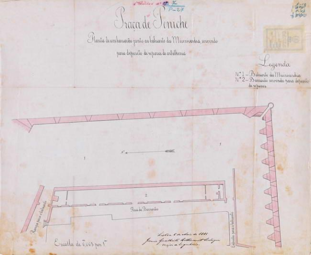 Schwarz-weißer Architekturplan eines zweiten Obergeschoss-Layouts für ein Bürgermeisterhaus, mit Text und einer Zeichnung auf altem Papier.