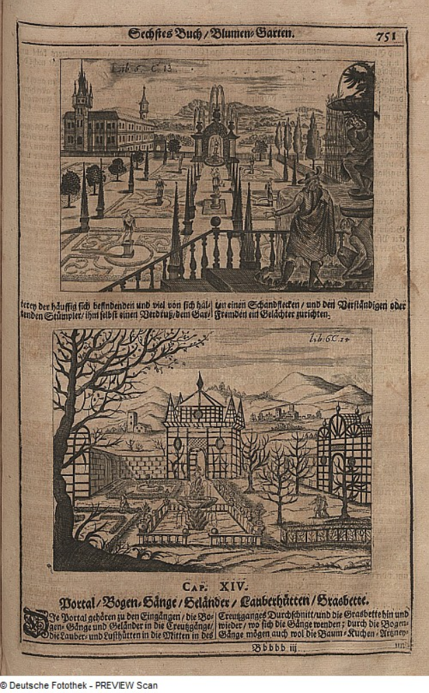 Ein aufgeschlagenes Buch mit einer Stadtansicht-Illustration neben Text und Bildern, das detaillierte Informationen über die Stadt enthält.