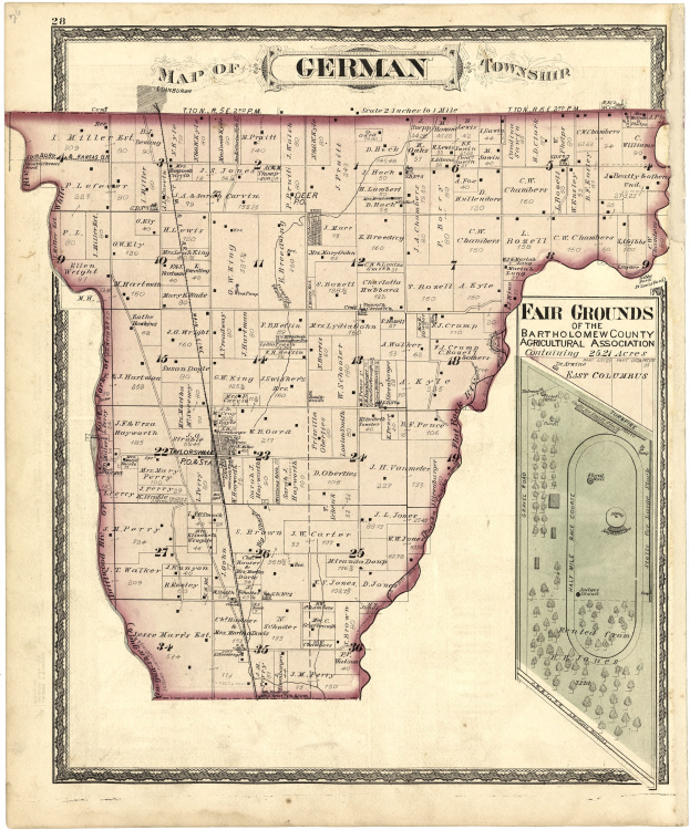 Alte Karte von Berlin, Deutschland, mit "Vergnücgungsgelände" in der Mitte, auf Papier gedruckt mit Text oben und unten.