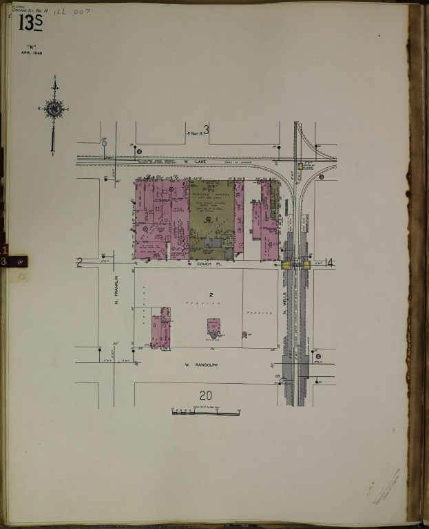 Offenes Buch mit detaillierter Stadtkarte-Illustration und umgebender Architekturplanung und Text.